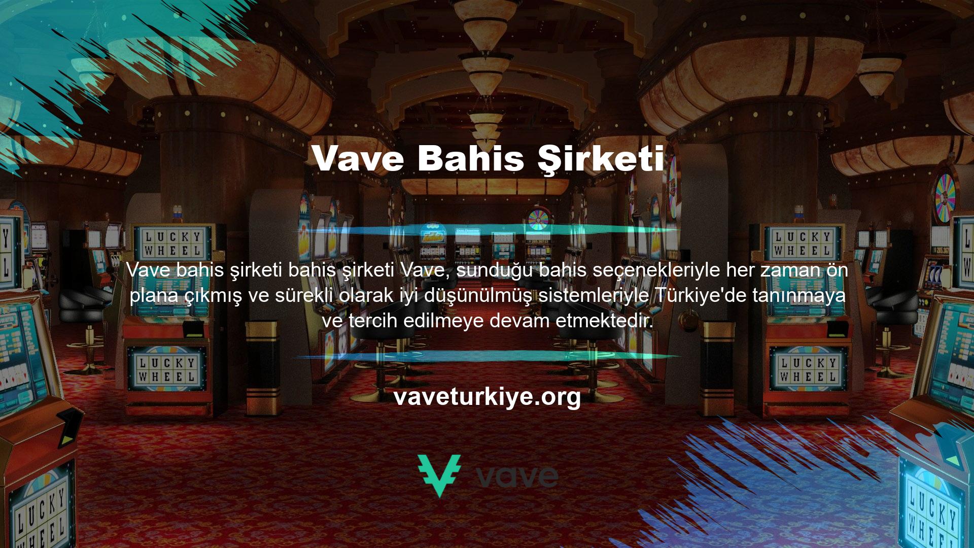 Türkiye'de düşük oranlarla oynamak istemeyenlerin ilk tercihi olan Vave bahis şirketi, birçok özel avantaj sunmaktadır
